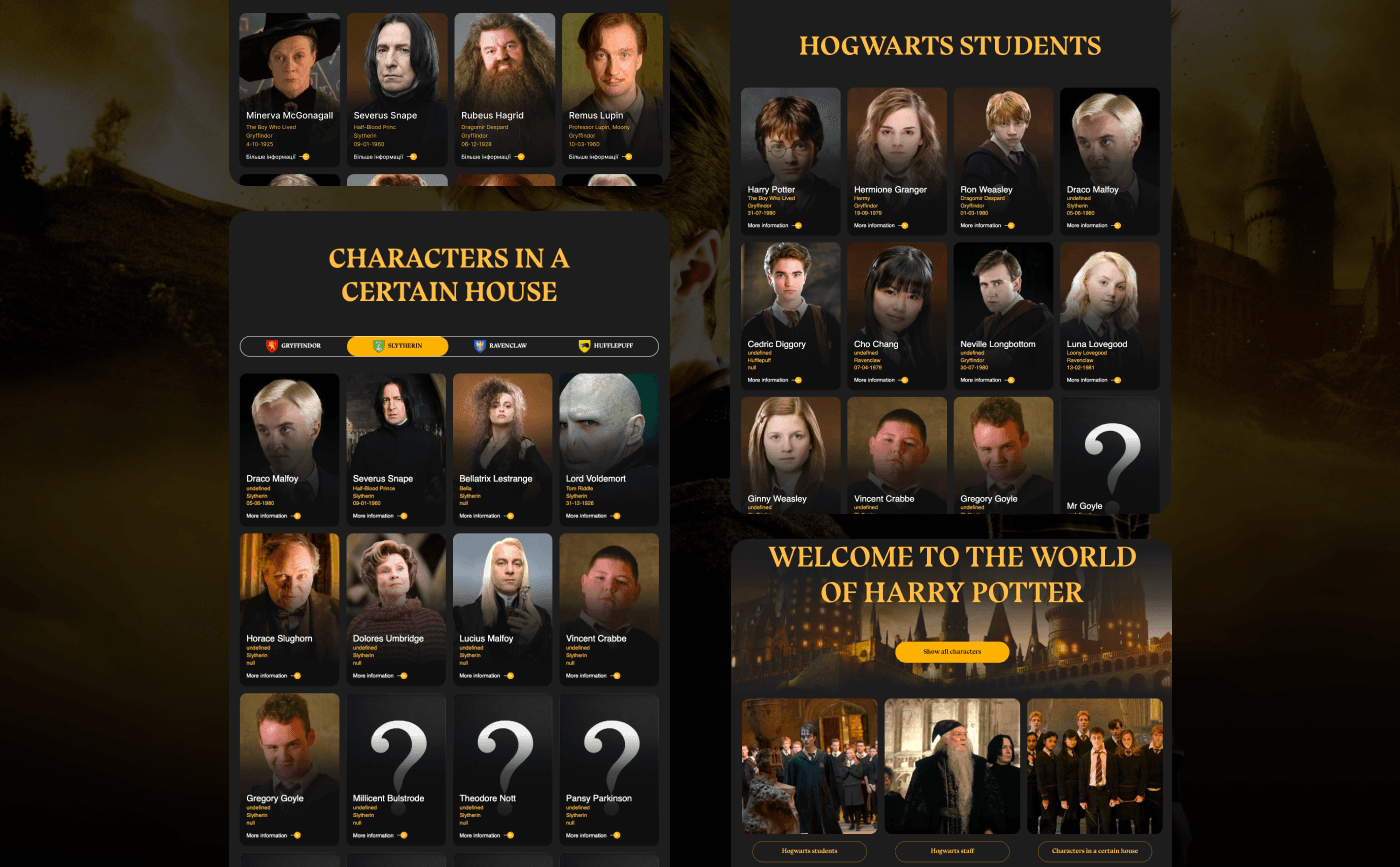 Harry Potter: The Wizarding World Encyclopedia interface preview